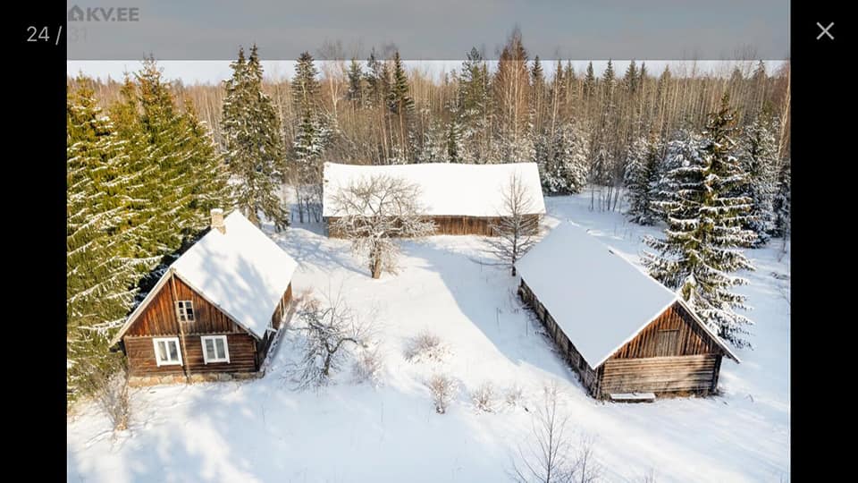 Allika talu talvine linnulennuvaade