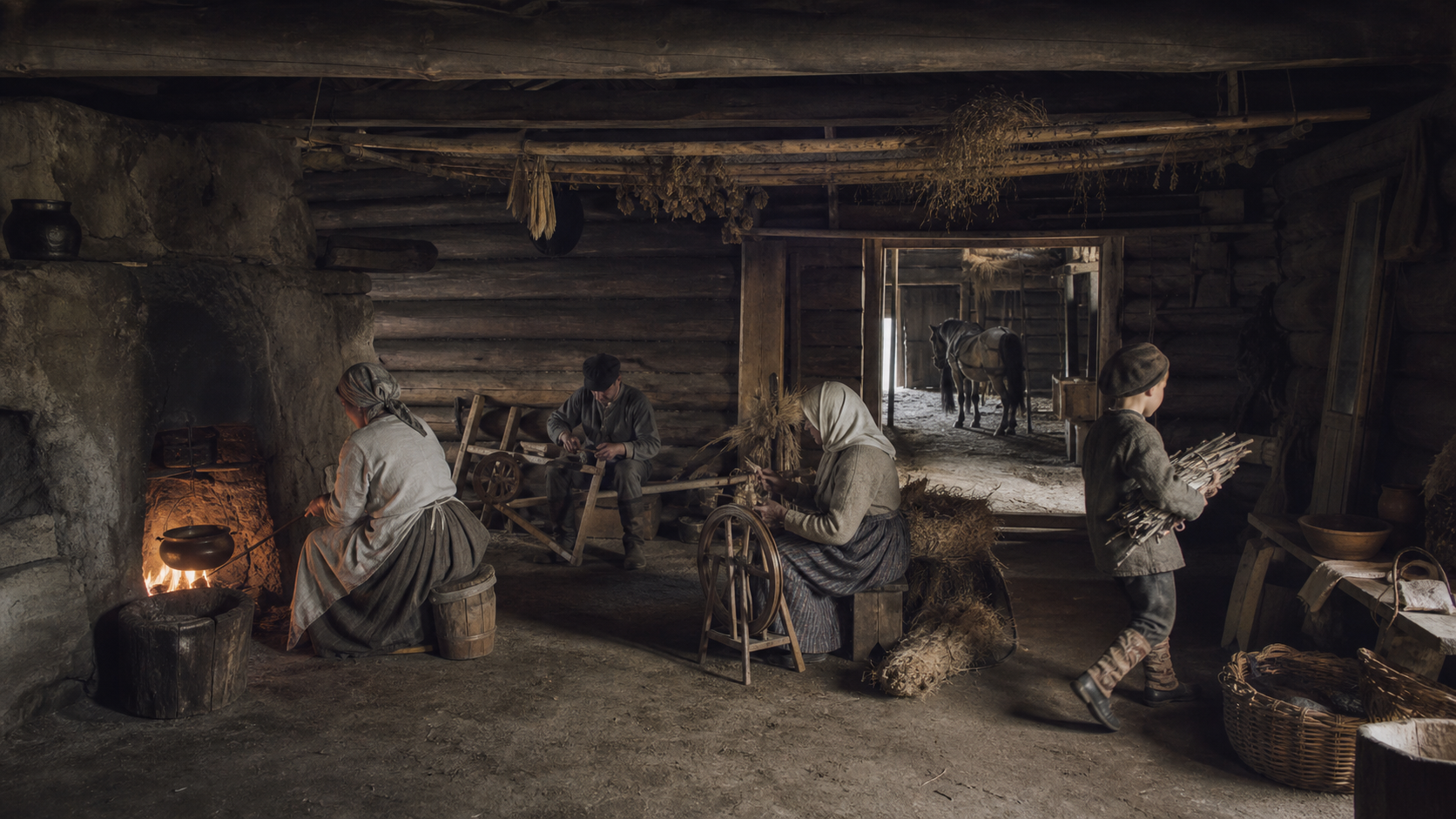 Ajalooline rekonstruktsioon Põhja-Eesti suitsusest rehetoast umbes 1860. aastal